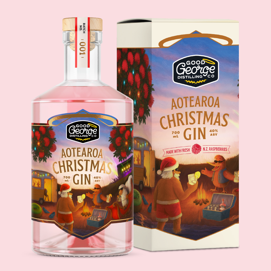Good George Aotearoa Christmas Gin and Matching Gift Box