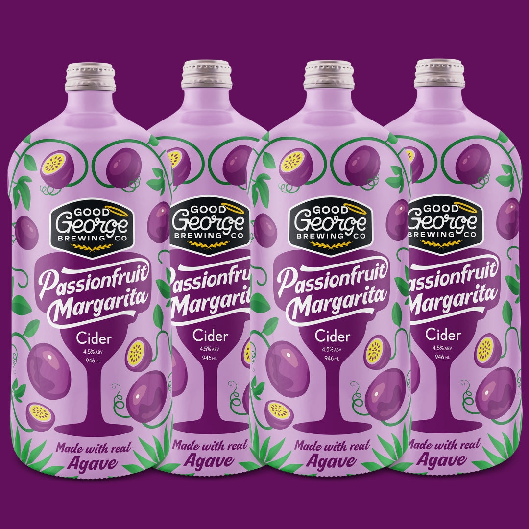 4 bottles of Passionfruit Margarita Cocktail Ciders.