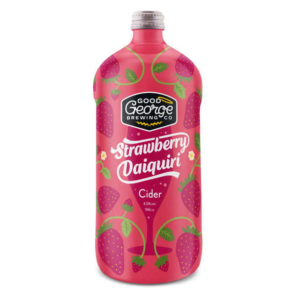 Good George Strawberry Daiquiri Cider with Clear background