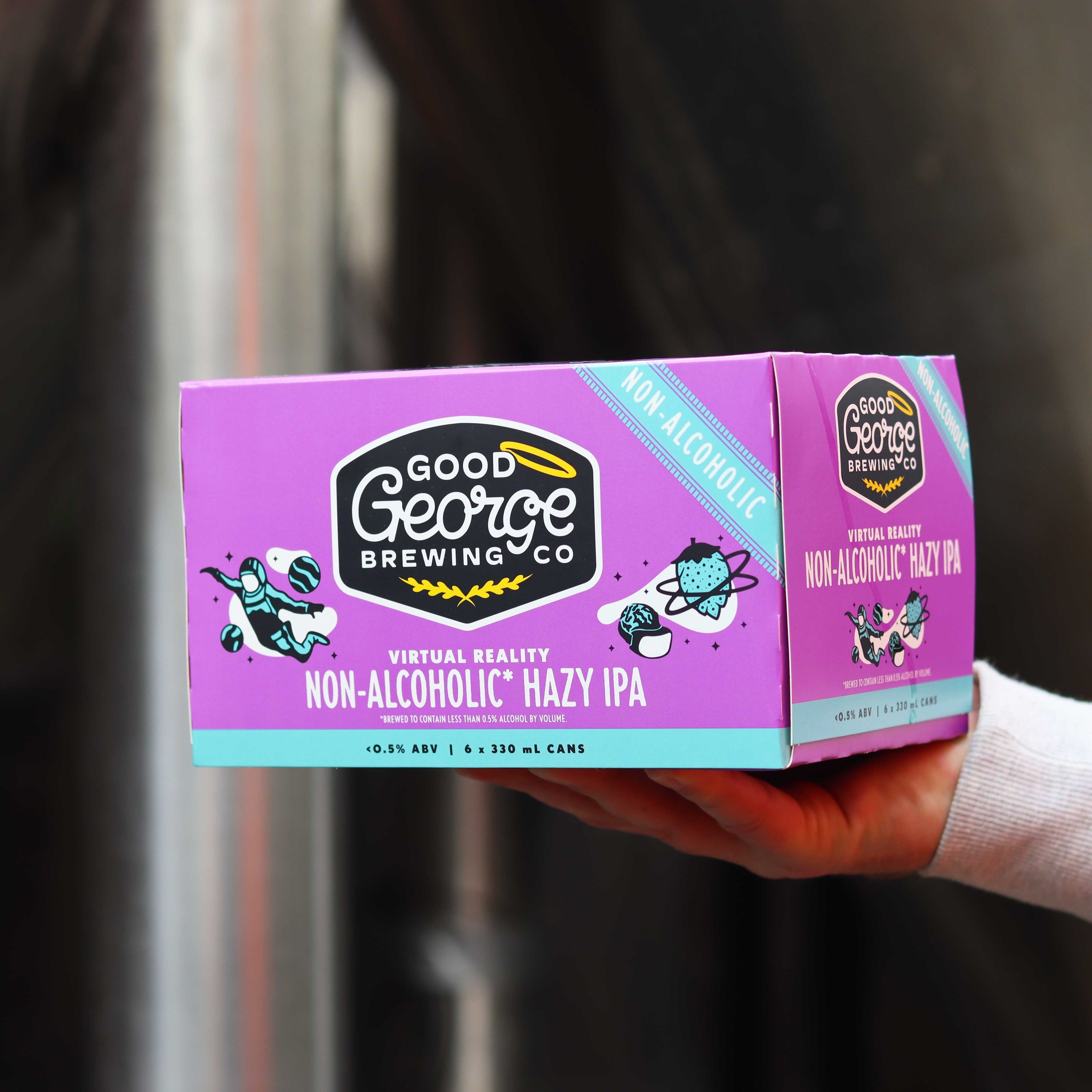 Good George Virtual Reality Non-Alcoholic Hazy IPA 6 Pack 330ml Cans