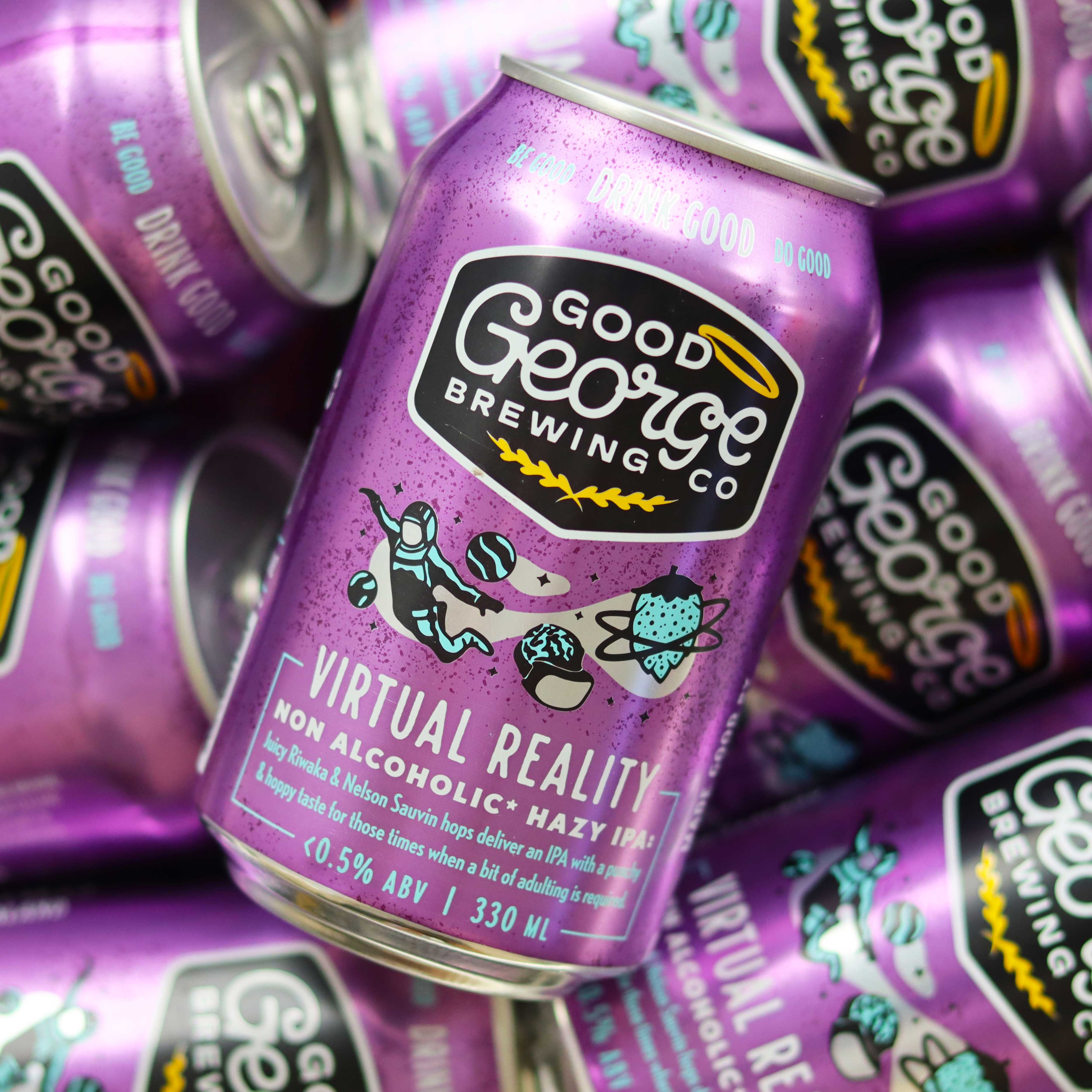Good George Virtual Reality Non-Alcoholic Hazy IPA 330ml Cans