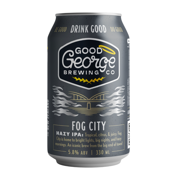 Good George Fog City Hazy IPA with Clear background