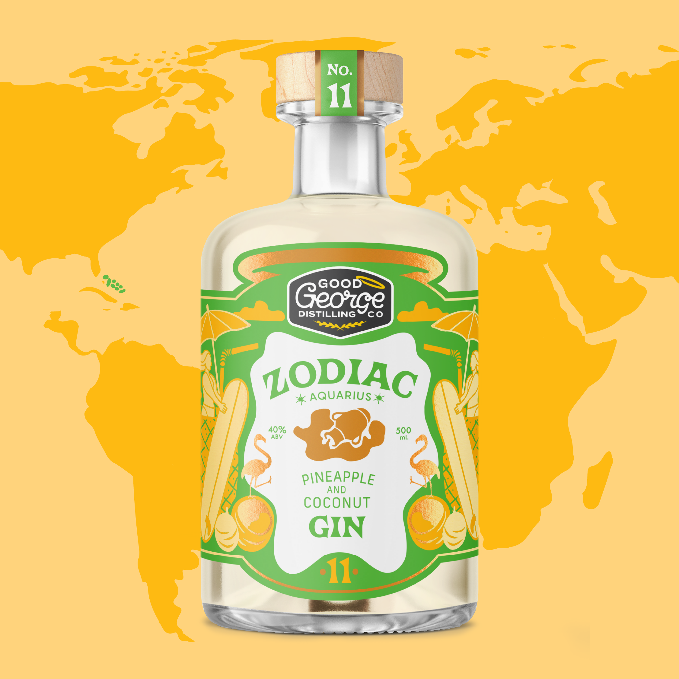 Aquarius Pineapple & Coconut Gin 500ml