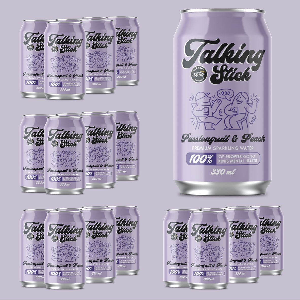 Talking Stick Sparkling Water (4 x 6 x 330mL Cans)