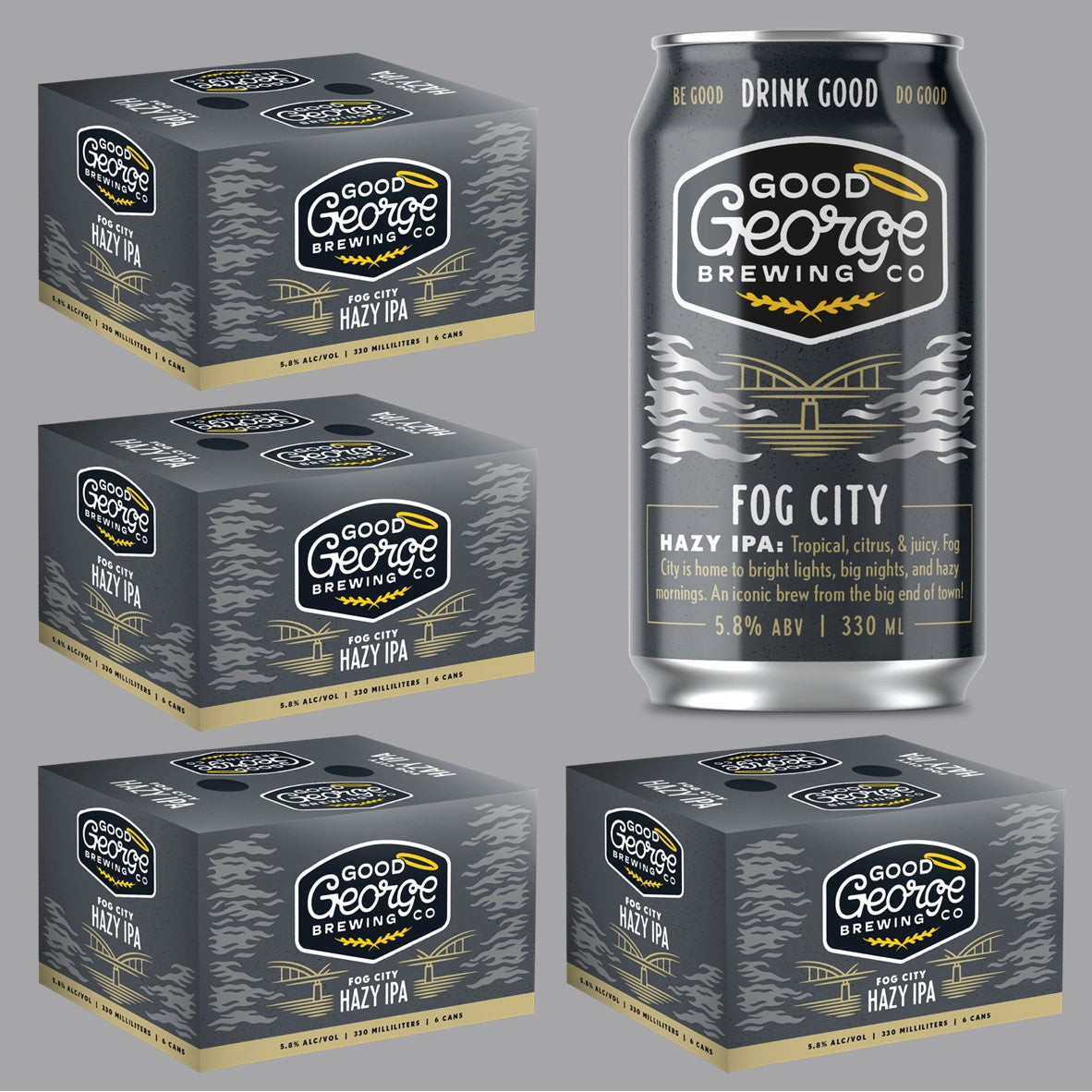 Fog City Hazy IPA 5.8% (4 x 6 x 330mL Cans)