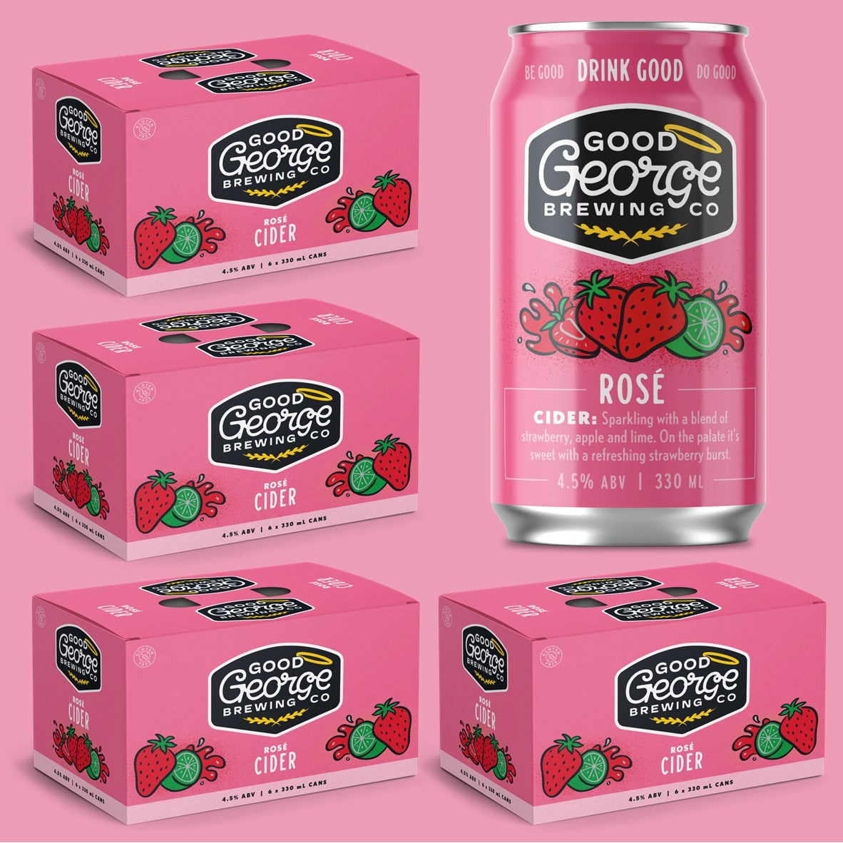 Rose Cider 4.5% (4 x 6 x 330mL Cans)